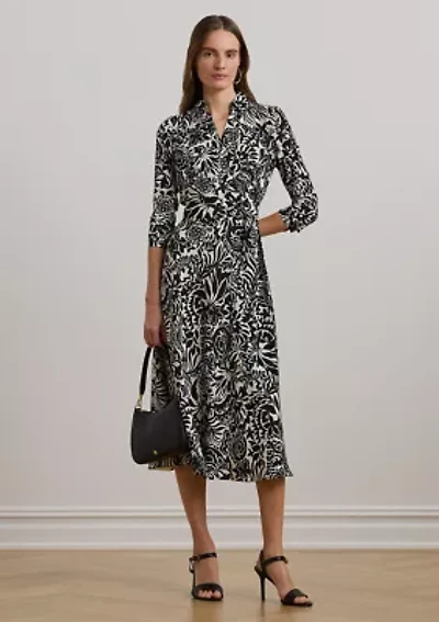 Women's Surplice Georgette Midi Dress