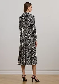 Women's Surplice Georgette Midi Dress