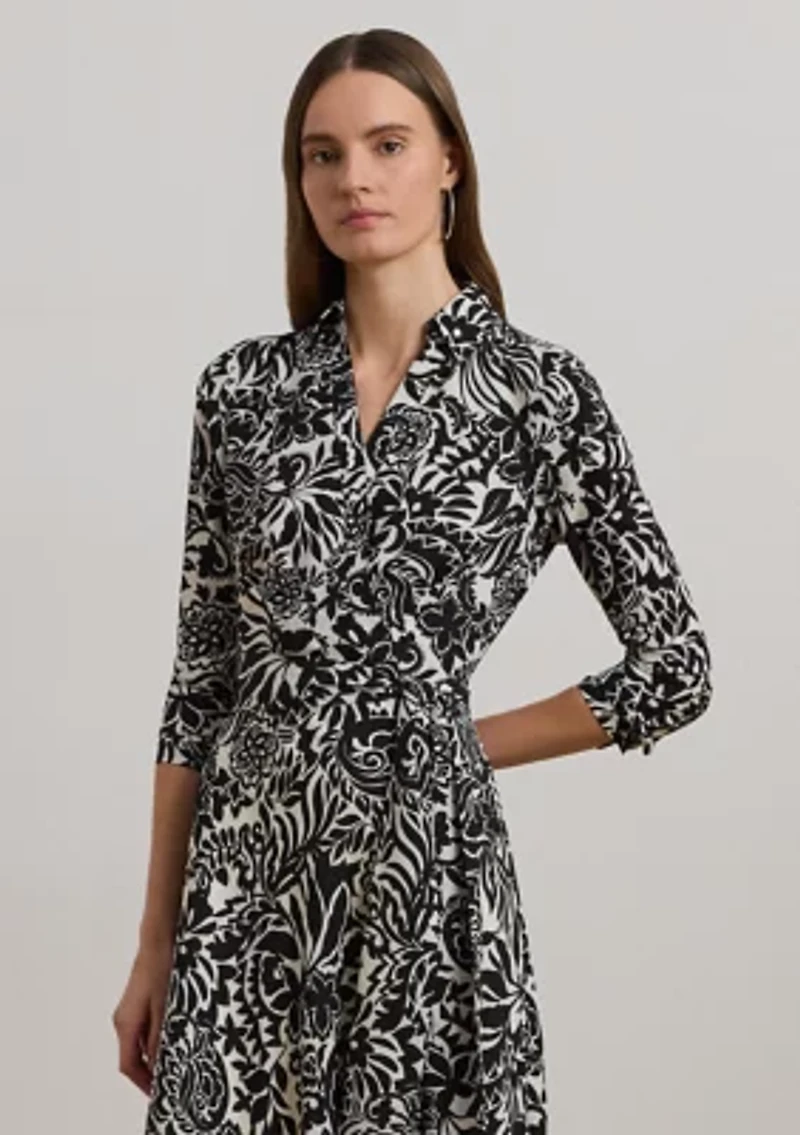 Women's Surplice Georgette Midi Dress