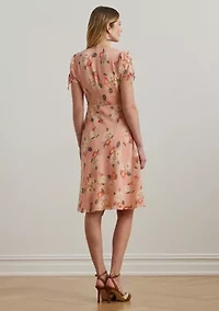 Floral Georgette Short Sleeve Dress