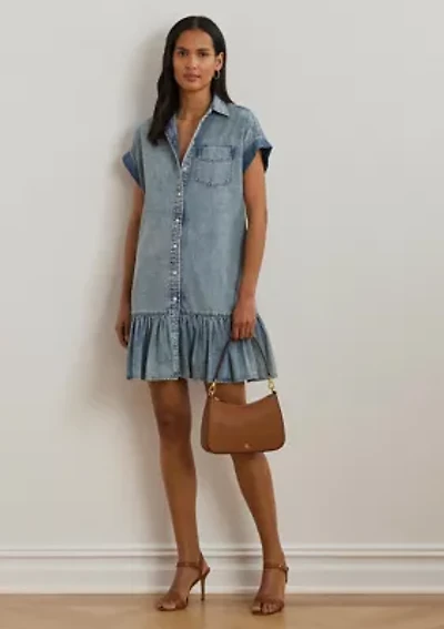 Denim Short Sleeve Shirtdress