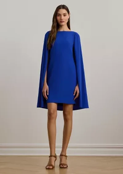 Women's Cape Georgette Cocktail Dress