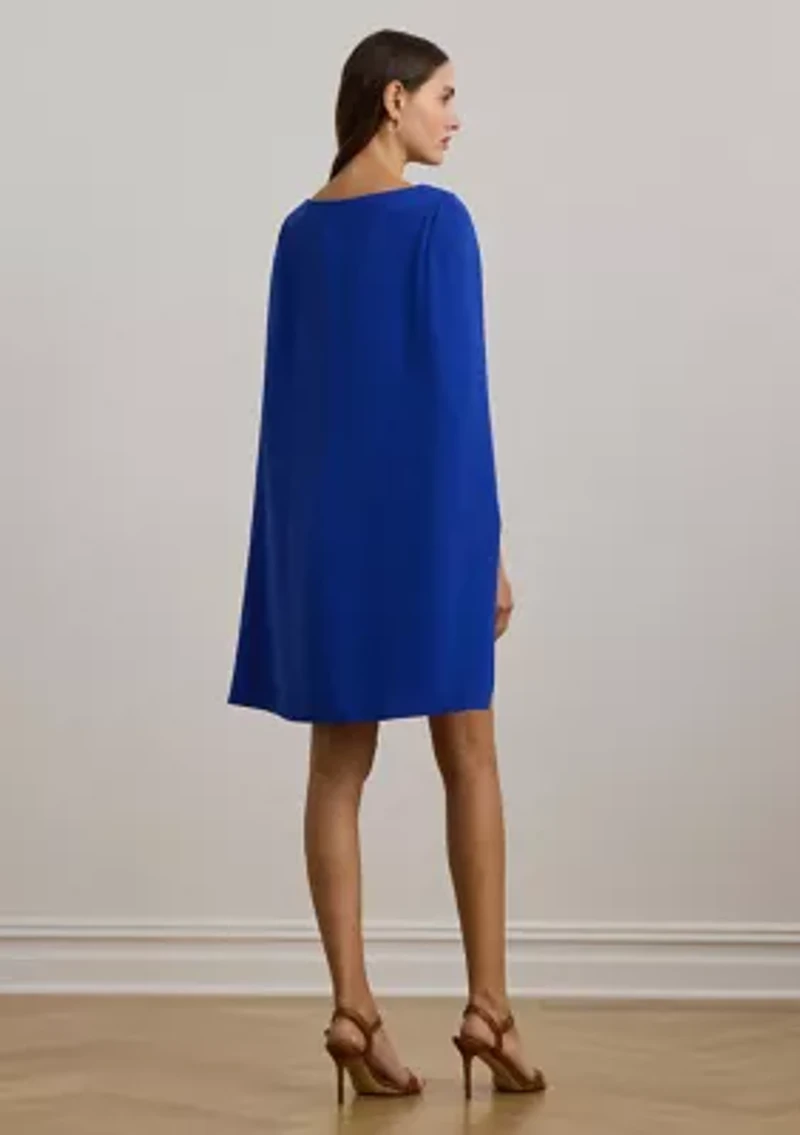 Women's Cape Georgette Cocktail Dress