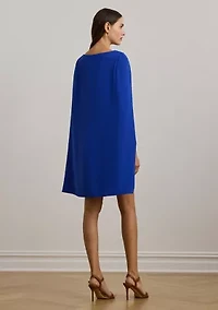 Women's Cape Georgette Cocktail Dress