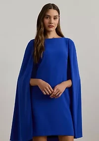 Women's Cape Georgette Cocktail Dress
