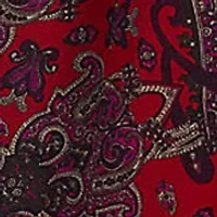 Paisley Tie-Neck Georgette Gown