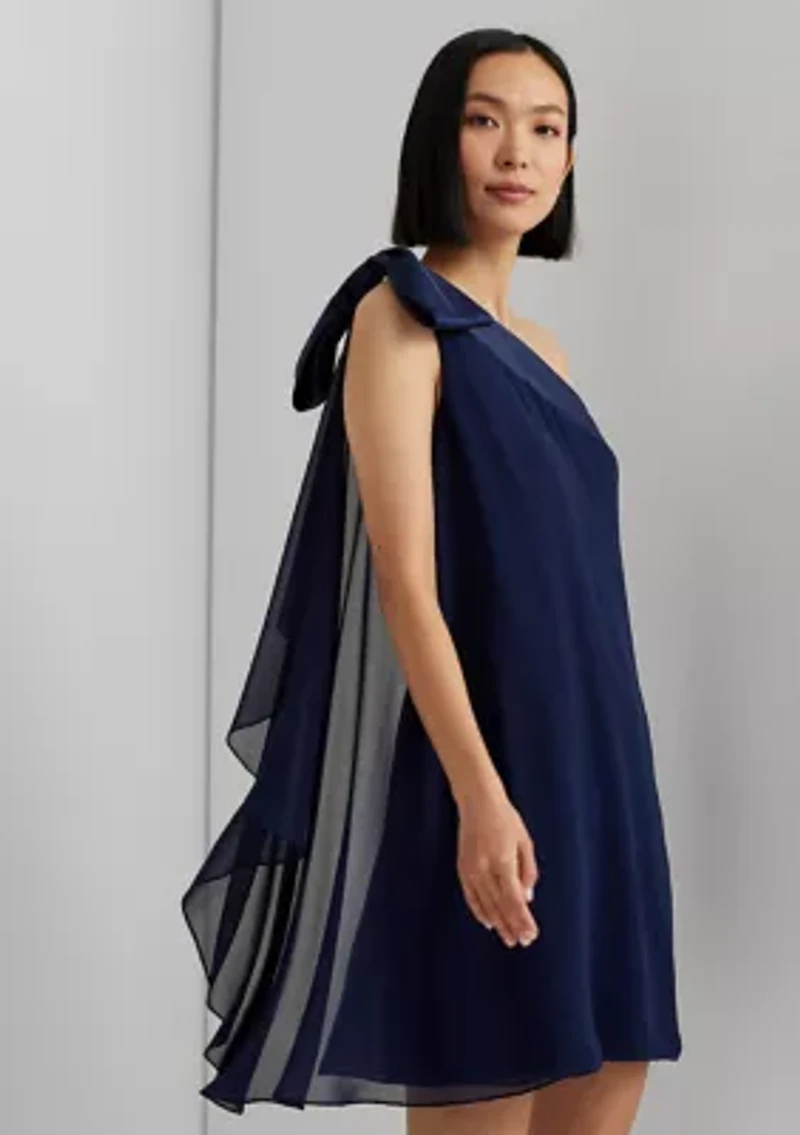 Georgette One Shoulder Cocktail Dress