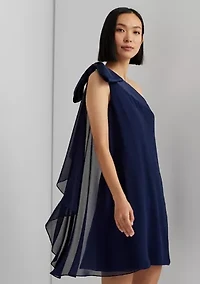 Georgette One Shoulder Cocktail Dress