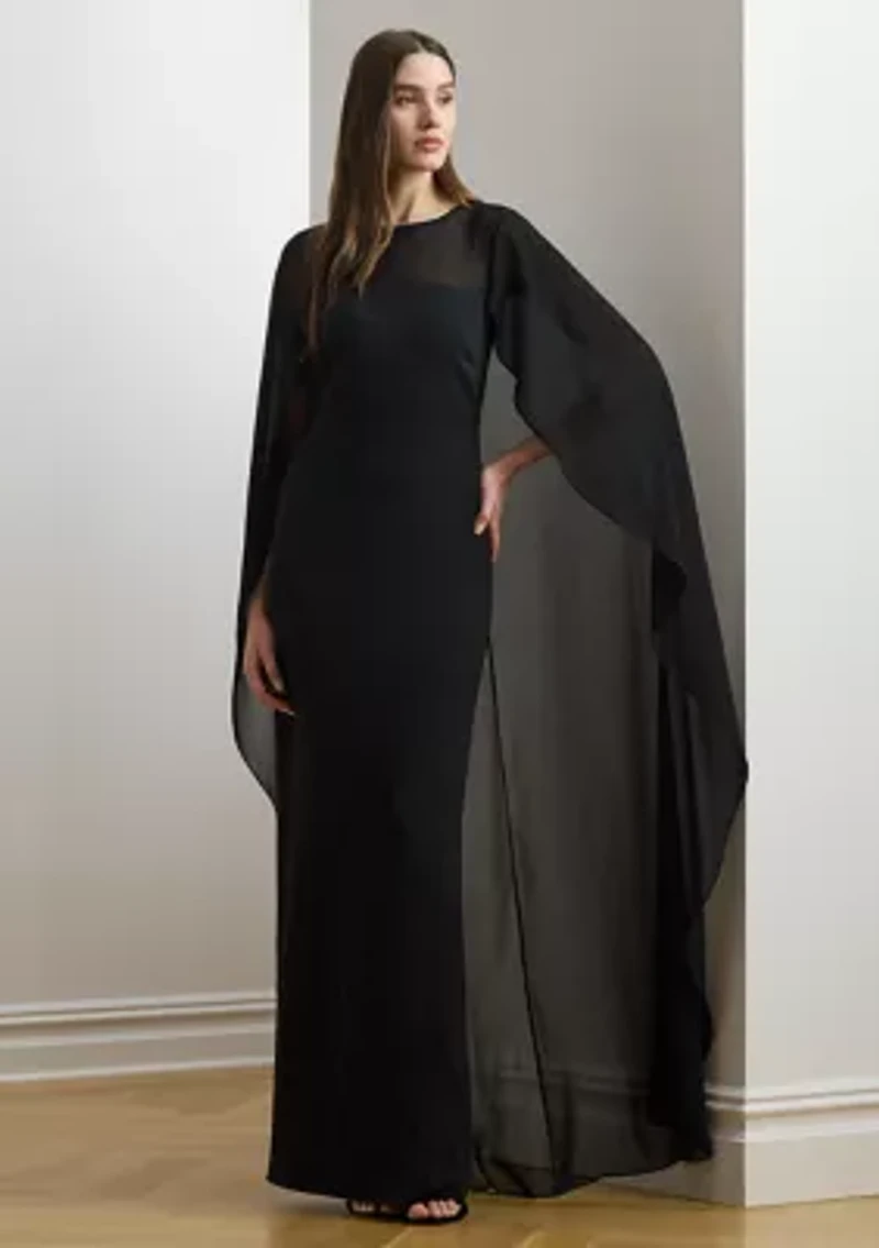 Women's Cape Georgette Gown