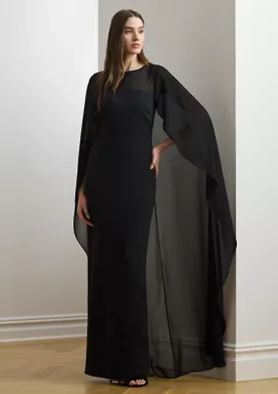 Women's Cape Georgette Gown