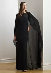 Women's Cape Georgette Gown