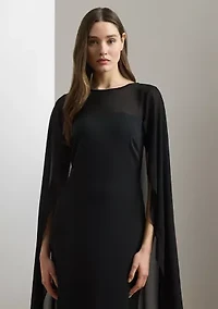 Women's Cape Georgette Gown