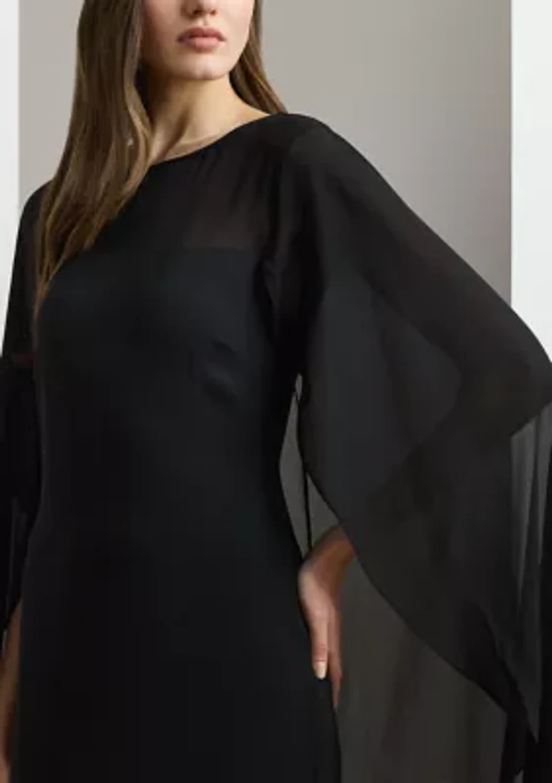 Women's Cape Georgette Gown