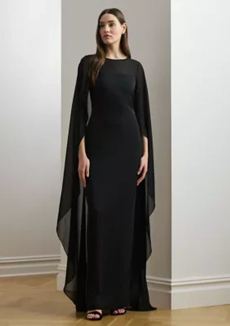 Women's Cape Georgette Gown