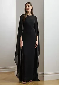 Women's Cape Georgette Gown