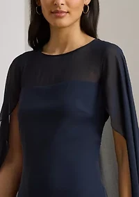 Women's Cape Georgette Gown