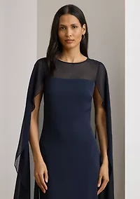 Women's Cape Georgette Gown