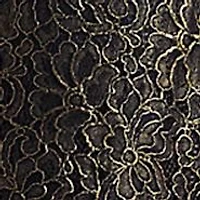 Women's Belted Metallic Lace Cocktail Dress