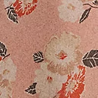 Floral Ruffle Trim Georgette Gown