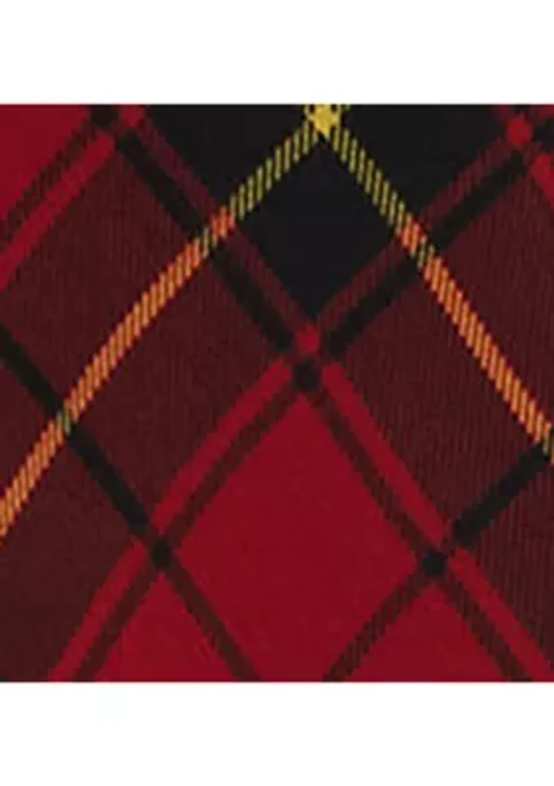 Women's Plaid Georgette Tiered Tie-Neck Gown