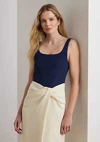 Women's Double-Faced Crepe Halter Gown