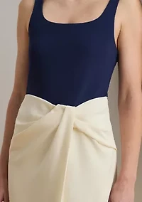 Women's Double-Faced Crepe Halter Gown