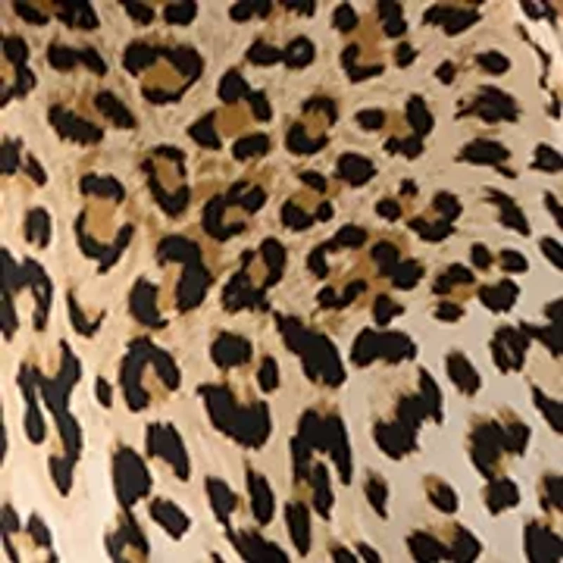 Women's Long Sleeve Animal Tie Waist Shirtdress