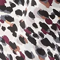 Women's Long Sleeve Animal Print Tie Waist Shirtdress