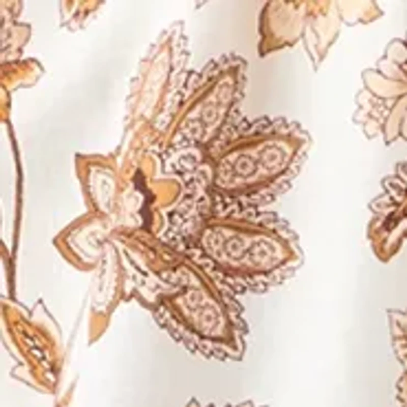 Women's 3/4 Balloon Sleeve Floral Print Tie Waist A-Line Dress