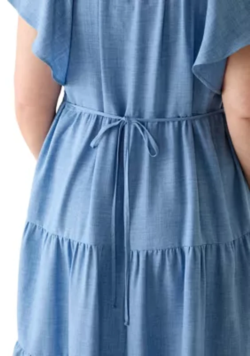 Plus Tiered Midi Dress