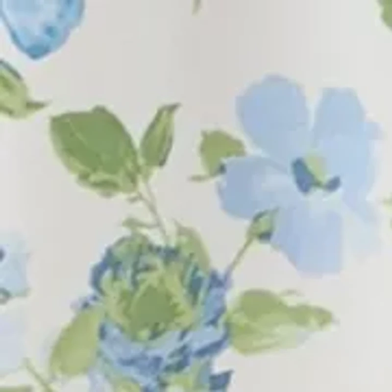 Plus Short Sleeve Split Neck Floral Print A-Line Dress
