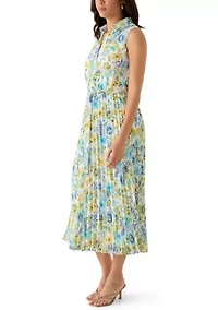 Women's Sleeveless V-Neck Midi Dress