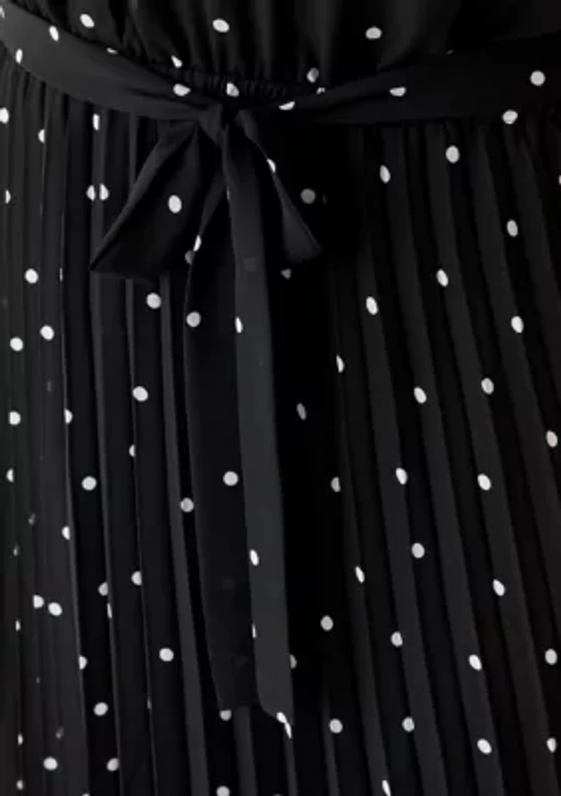 Plus Pleated Midi Dress