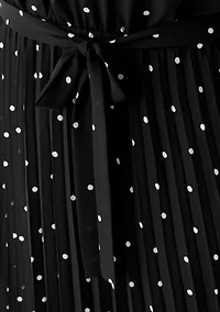 Plus Pleated Midi Dress