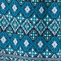 Women's Short Sleeve V-Neck Printed Fit and Flare Dress