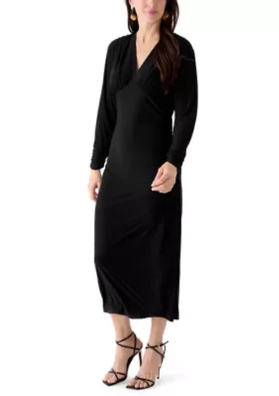 Women's Long Sleeve Midi Dress