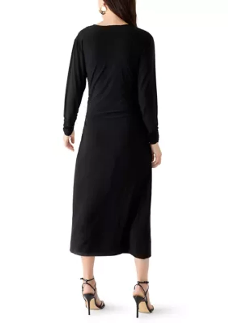 Women's Long Sleeve Midi Dress