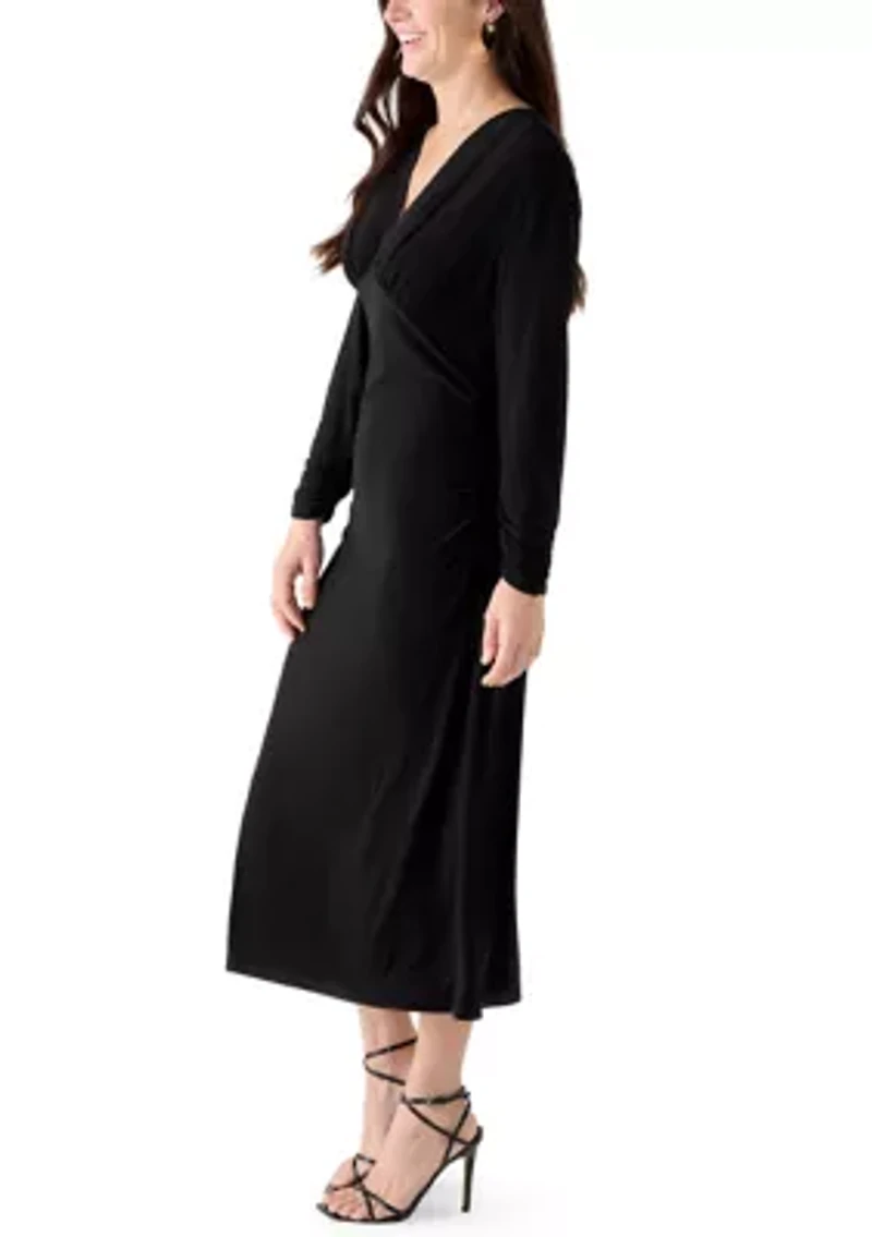 Women's Long Sleeve Midi Dress