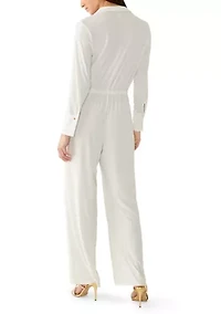 Women's Surplice Hardware Jumpsuit