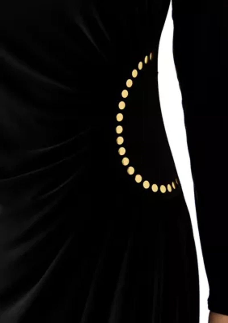 Women's Long Sleeve Side Ruch Dress