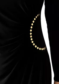 Women's Long Sleeve Side Ruch Dress