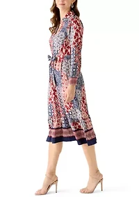 Women's Long Sleeve Patchwork Dress