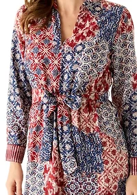 Women's Long Sleeve Patchwork Dress