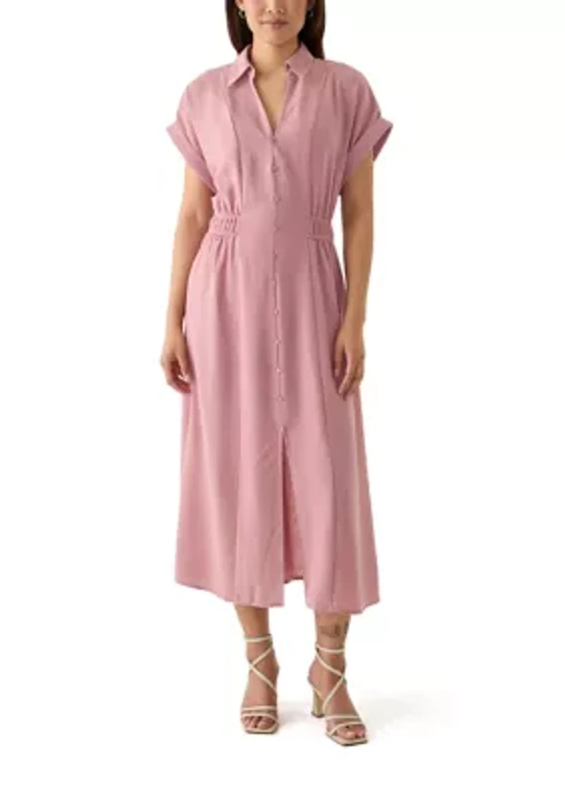 Women's Collar Neck Maxi Dress