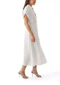Women's Collar Neck Maxi Dress