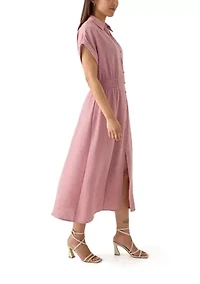 Women's Collar Neck Maxi Dress