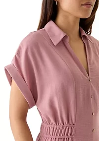 Women's Collar Neck Maxi Dress