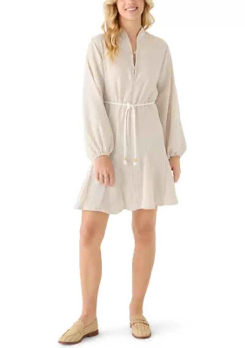 Women's Long Sleeve Tie Waist Dress