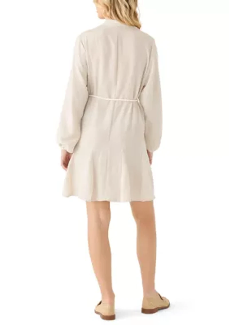 Women's Long Sleeve Tie Waist Dress