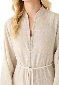 Women's Long Sleeve Tie Waist Dress